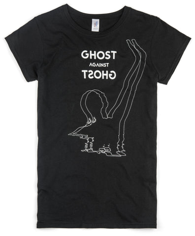 Female Ghost Against Ghost 'Silhouette' Design T-shirt