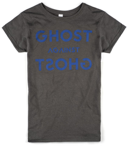 Female Ghost Against Ghost 'Logo' Design T-shirt (Grey)