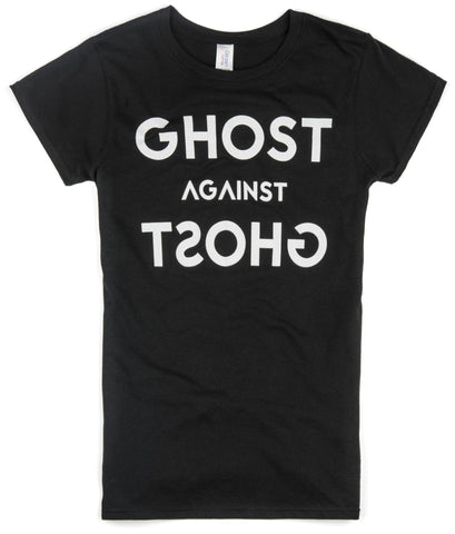 Female Ghost Against Ghost 'Logo' Design T-shirt (Black)
